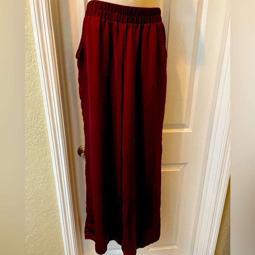 Satin Like wide leg pants